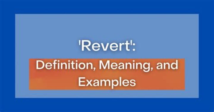 At does revert mean?