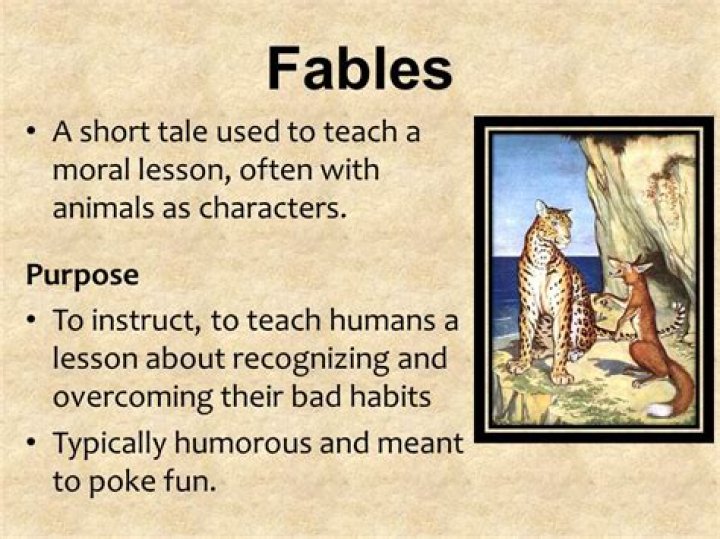 Does a fable have to have animals?