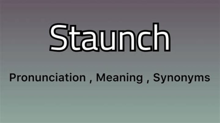 Does the word staunch mean?