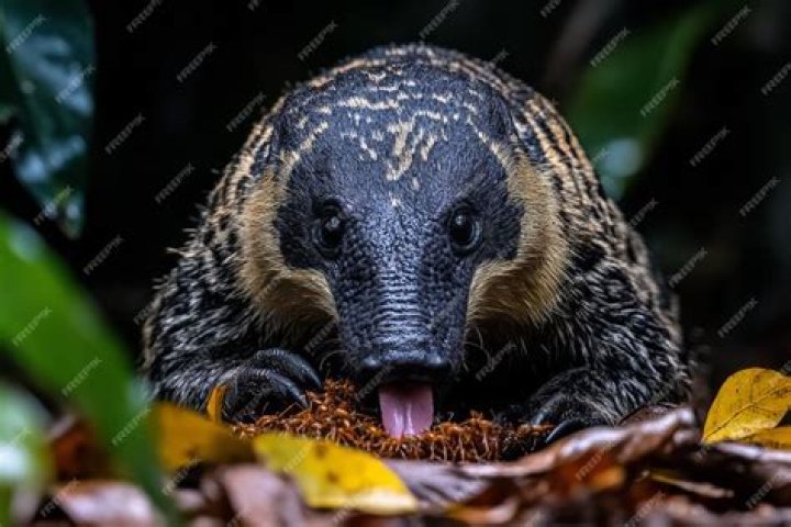 Has a long tongue to eat termites?