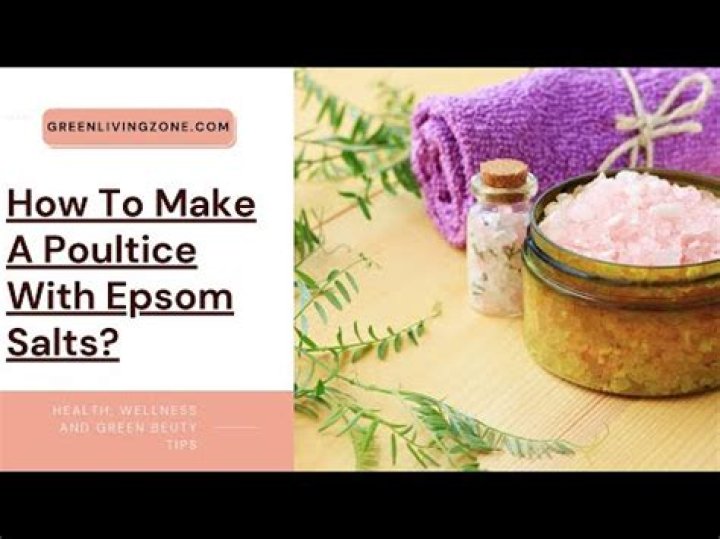 How to make a poultice with epsom salts?