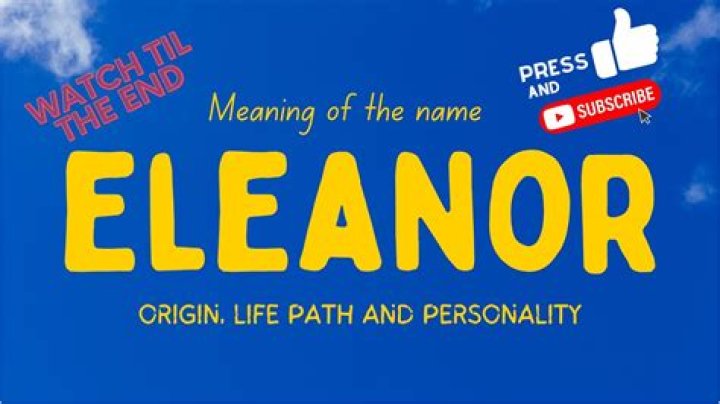 How to spell the name eleanor?
