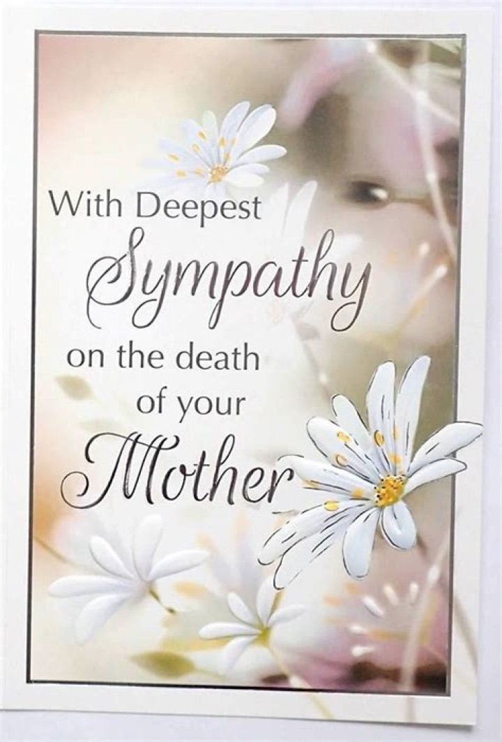 In sympathy loss of mother?