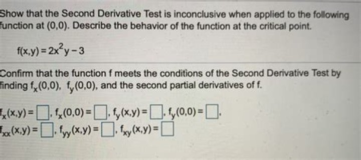 Is second derivative test inconclusive?