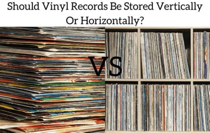 Should records be stored vertically or horizontally?