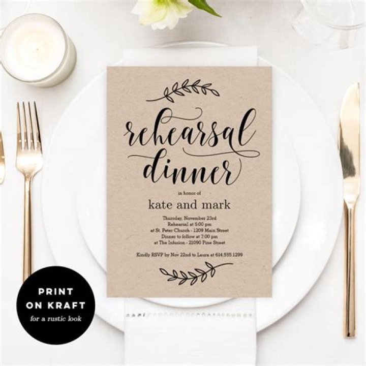 Should you send invites to the rehearsal dinner?
