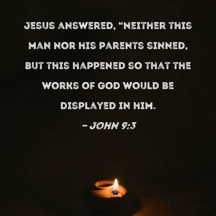 Was it this man or his parents that sinned?