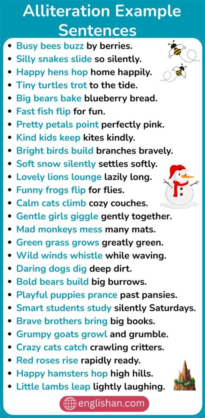 What are alliteration words?