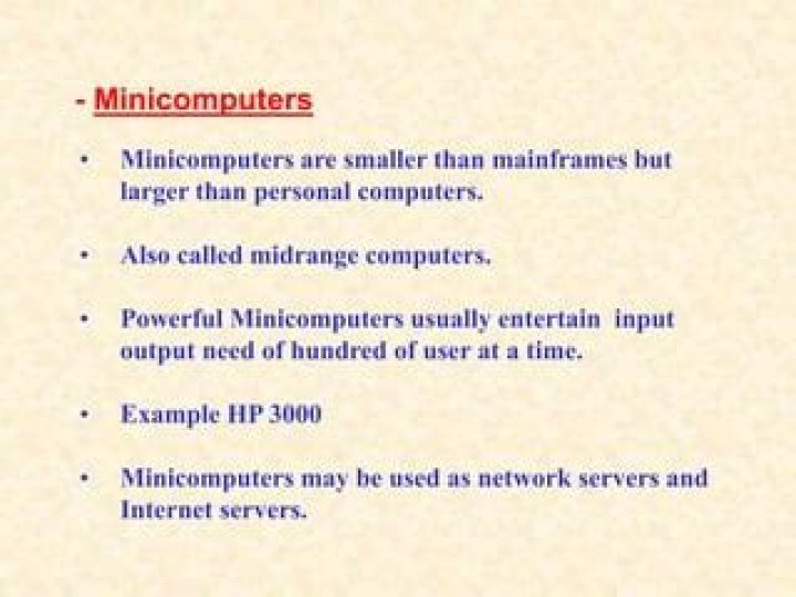 What are the main characteristics of minicomputers?