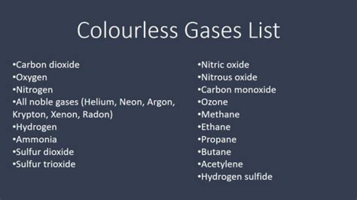 What colorless and odorless gas?