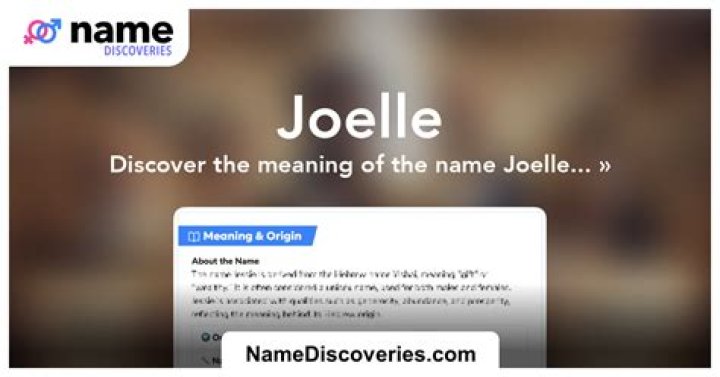 What does joelle mean in greek?