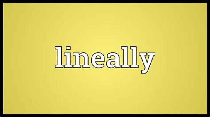 What does related lineally meaning?