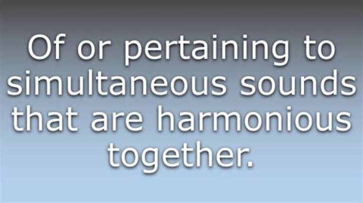 What does symphonious mean?