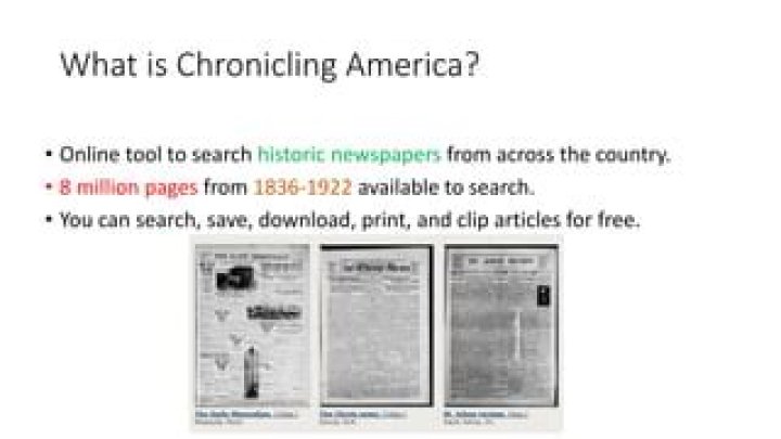 What is chronicling america?