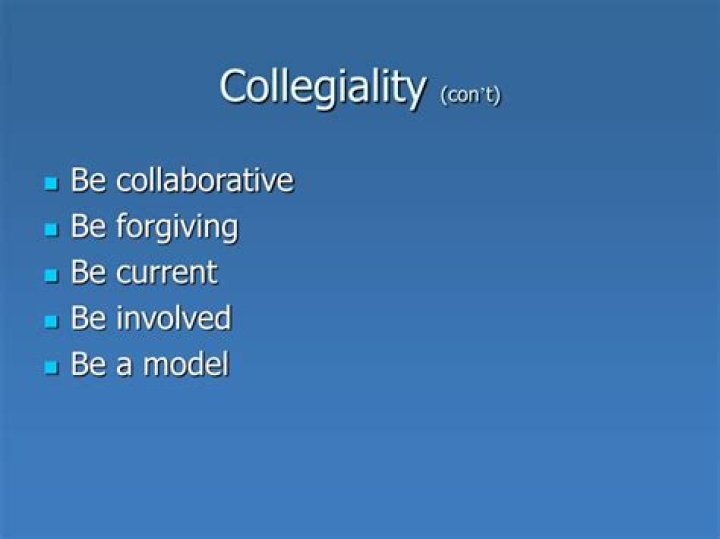 What is collegiality in nursing?