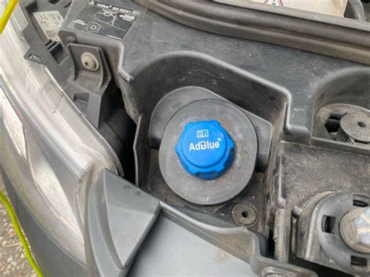What is the blue cap on a diesel truck?