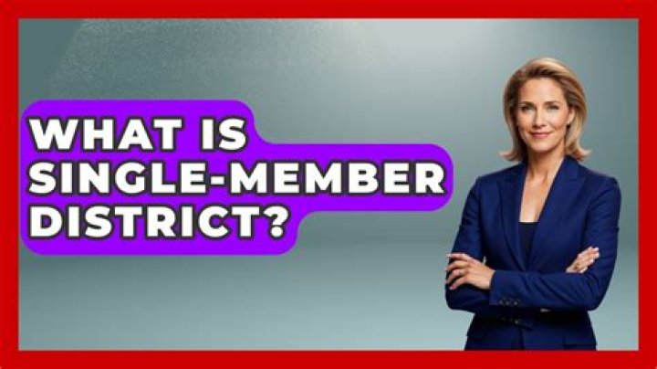 Whats a single member district?