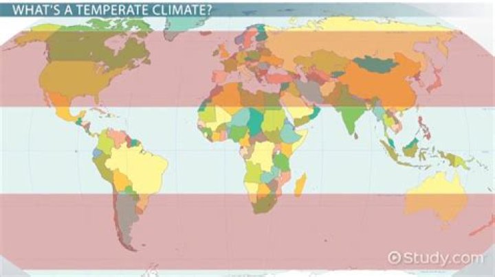 Where are temperate climates found?