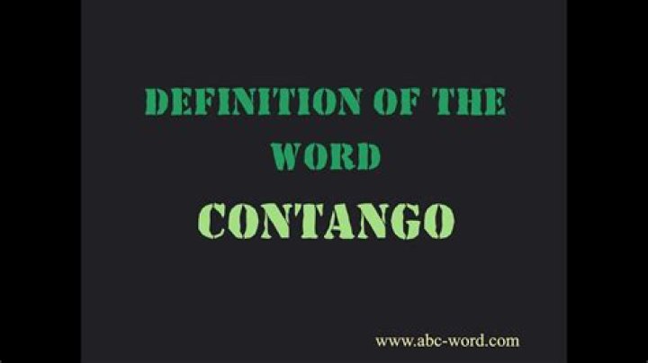 Where does the word contango come from?