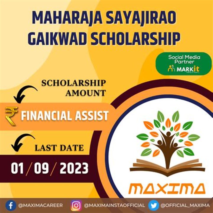 Which maharaja gave scholarship?