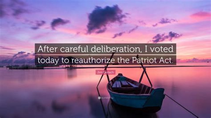 Who voted to reauthorize the patriot act?