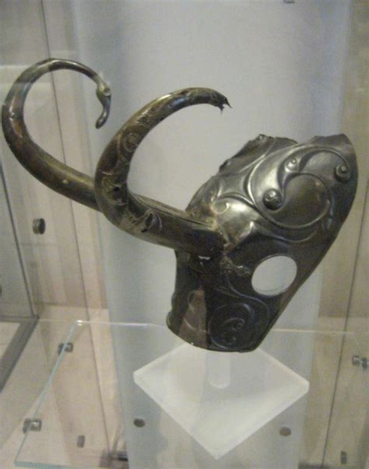 Who wore horned helmets?