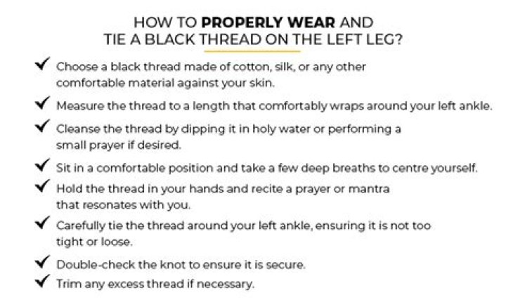 Why ladies wear black thread in leg?