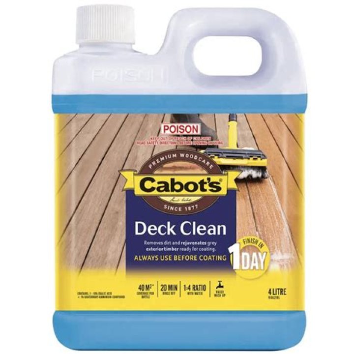 Will cabots deck clean kill plants?